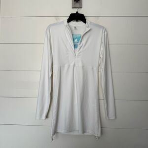 Sailbee Women’s Large White UPF 50+ Cover Up Dress Tunic New
